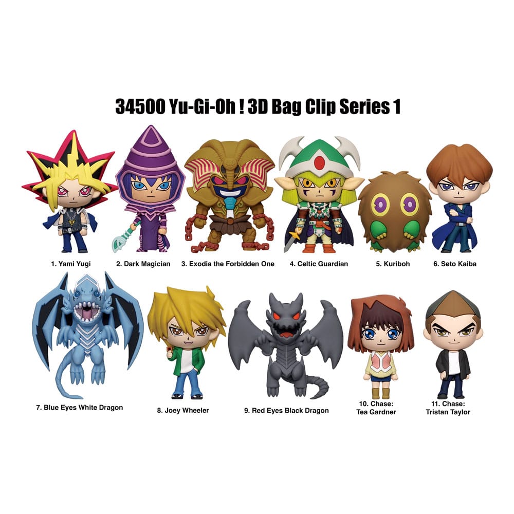 Yu-Gi-Oh 3D PVC-Taschenanhänger Series 1 Display (24) 