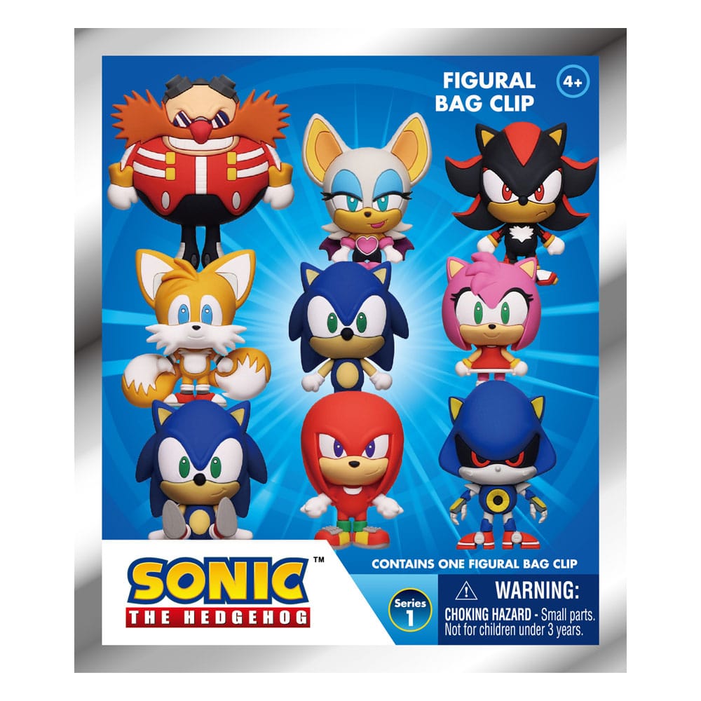 Sonic - The Hedgehog 3D PVC-Taschenanhänger Series 1 Display (24)          