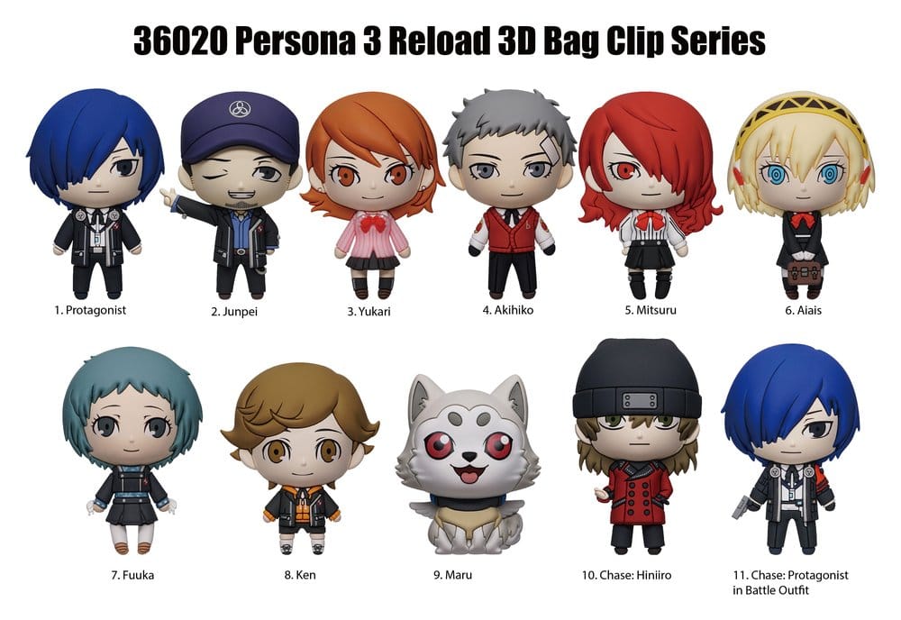 Persona 3 3D PVC-Taschenanhänger Series 1 Display (24)