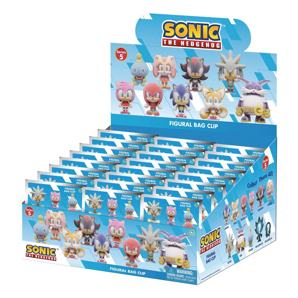 Sonic the Hedgehog PVC-Taschenanhänger Flocking Series 5 Display (24)