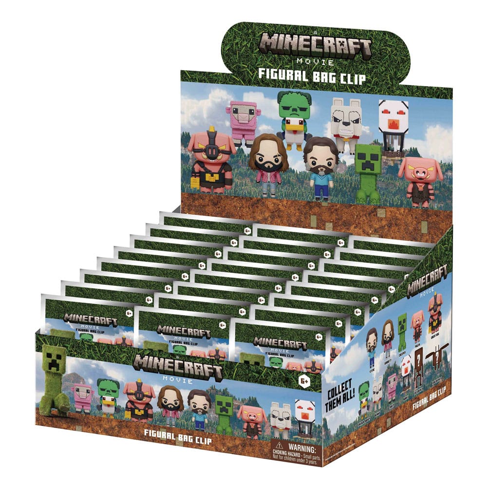 Minecraft 3D PVC-Taschenanhänger Serie 1 Display (24)