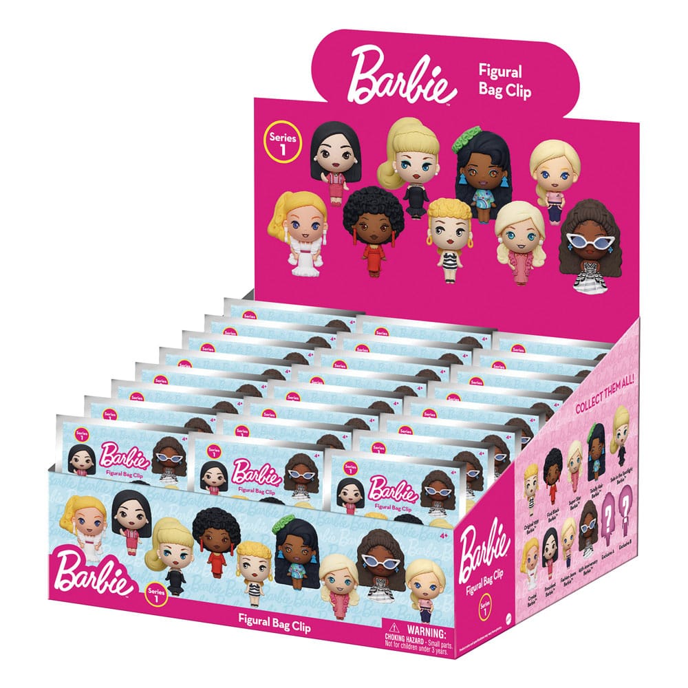 Barbie 3D PVC-Taschenanhänger Serie 1 Display (24)