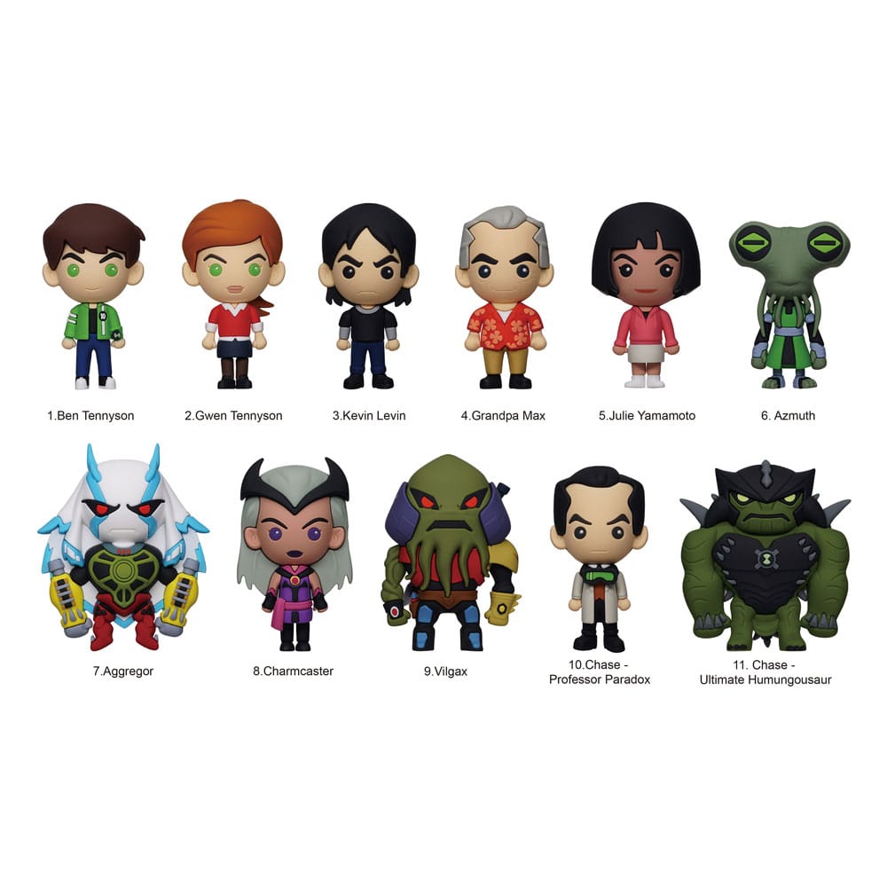 Ben 10 3D PVC-Taschenanhänger Display (24)           