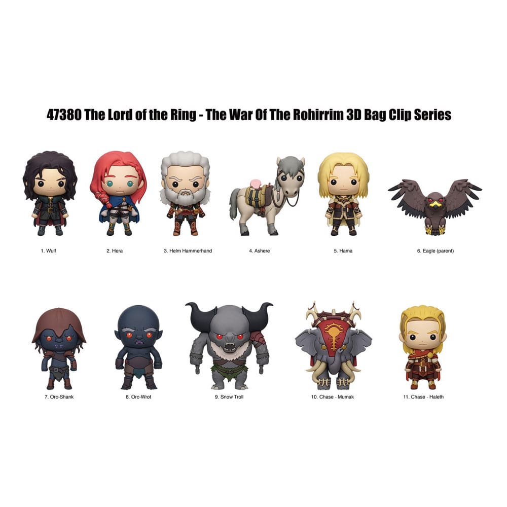 Herr der Ringe: Die Schlacht der Rohirrim 3D PVC-Taschenanhänger Display (24)            