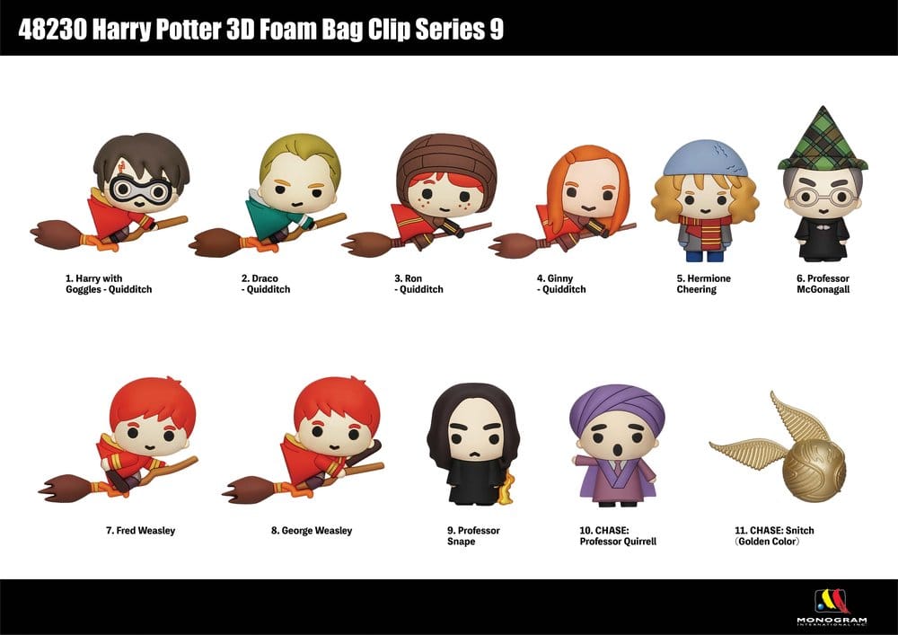 Harry Potter 3D PVC-Taschenanhänger Series 9 Display (24)