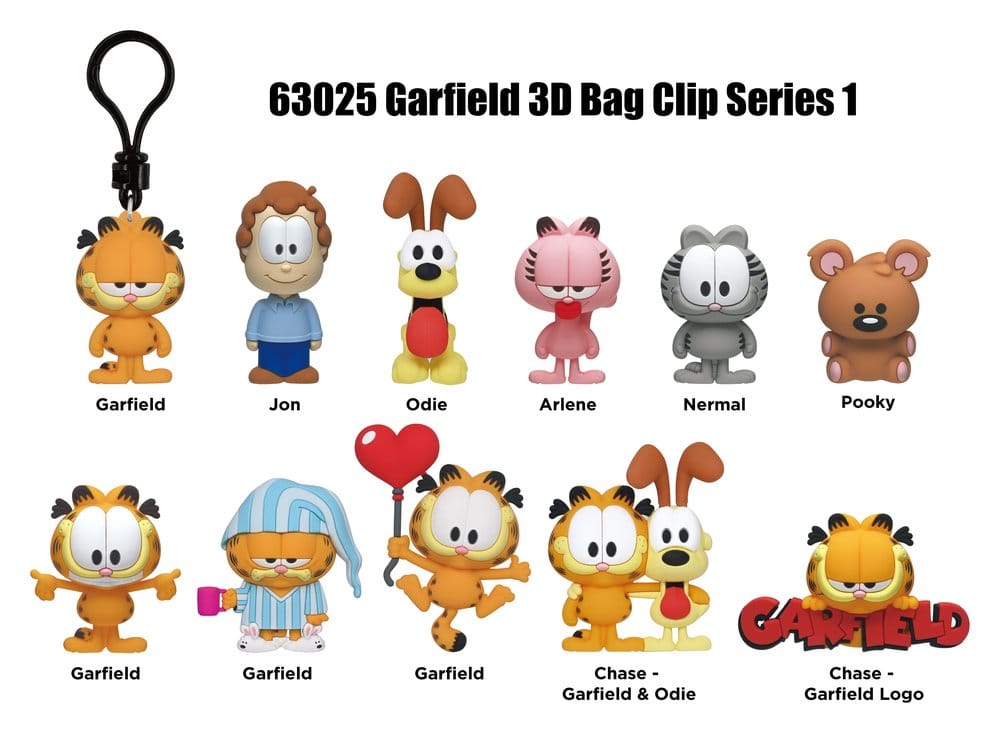 Garfield 3D PVC-Taschenanhänger Serie 1 Display (24)