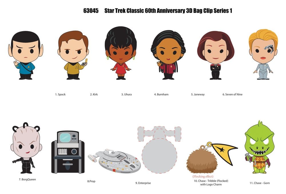 Star Trek 3D PVC-Taschenanhänger Serie 1 Display (24)