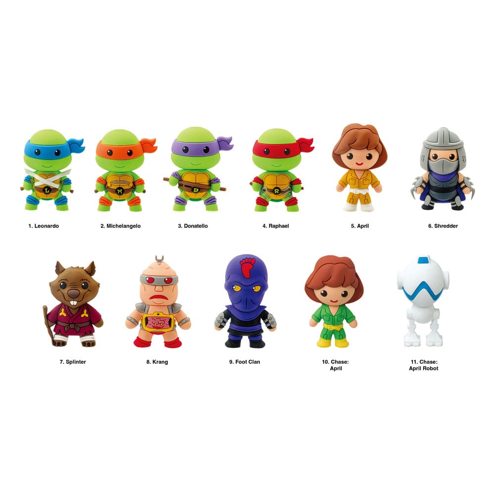 Teenage Mutant Ninja Turtles 3D PVC-Taschenanhänger Series 1 Display (24)   