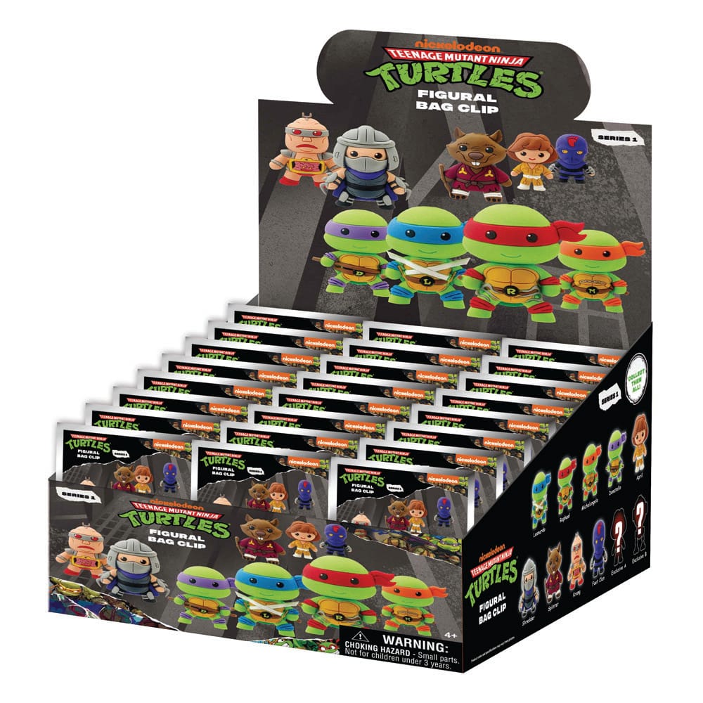 Teenage Mutant Ninja Turtles 3D PVC-Taschenanhänger Series 1 Display (24)   