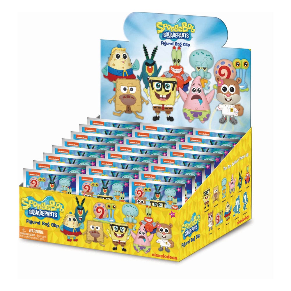 SpongeBob Schwammkopf 3D PVC-Taschenanhänger Classic Series 3 Display (24)            