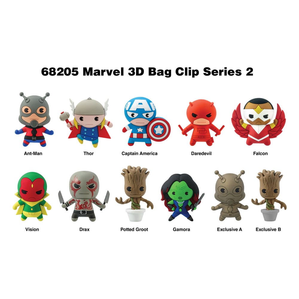 Marvel 3D PVC-Taschenanhänger Series 2 Display (24)          