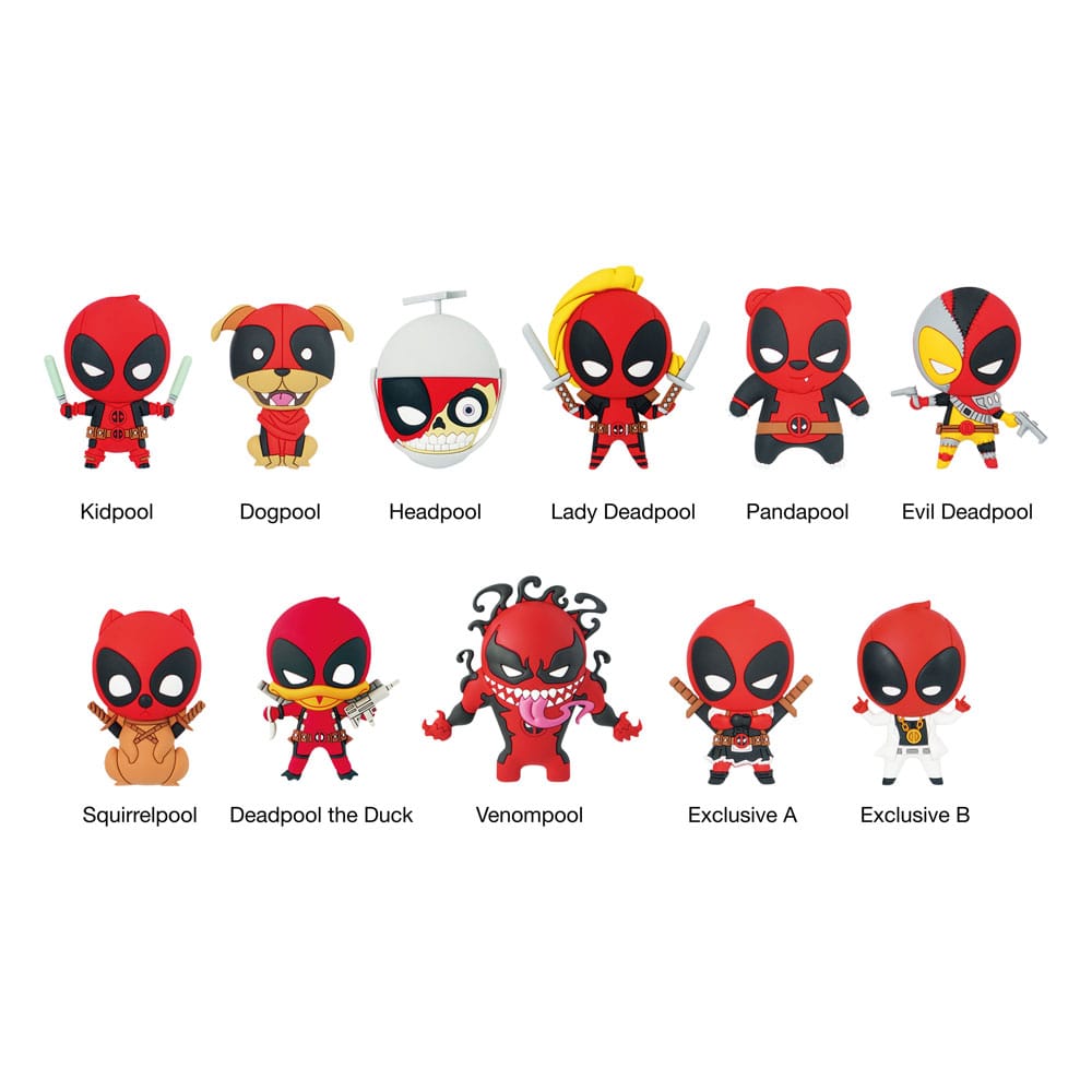 Marvel PVC-Taschenanhänger Deadpool Serie 3 Display (24) 