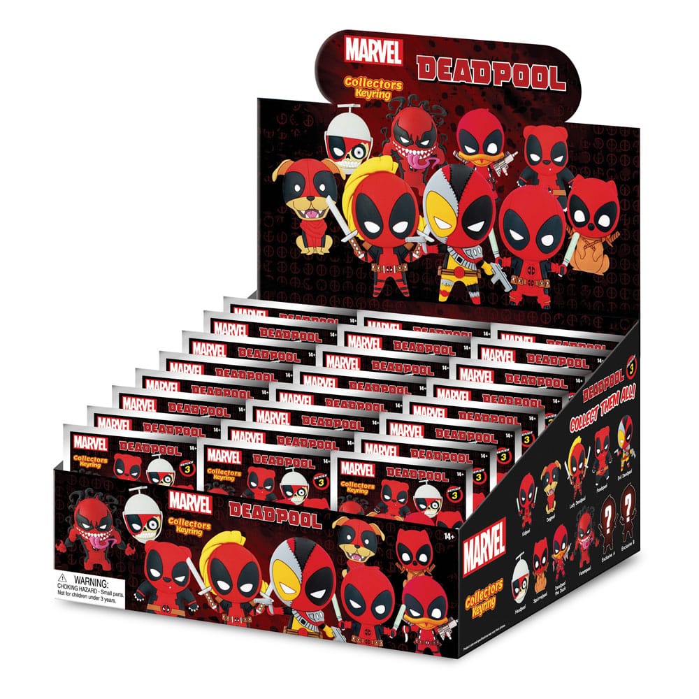 Marvel PVC-Taschenanhänger Deadpool Serie 3 Display (24) 