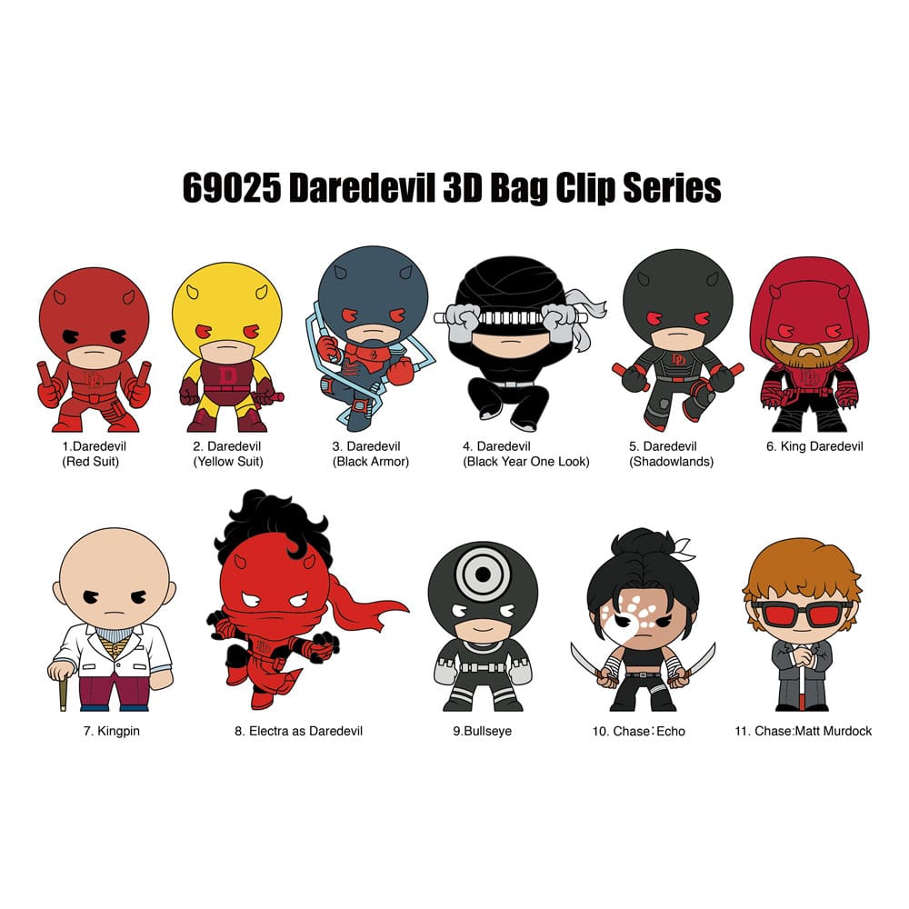 Daredevil 3D PVC-Taschenanhänger Classic Display (24)            