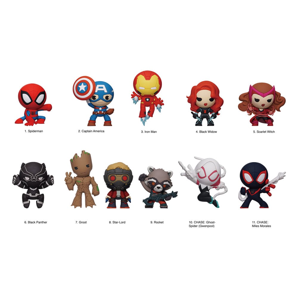 Marvel 3D PVC-Taschenanhänger 85th Core Comic Series 12 Display (24)         