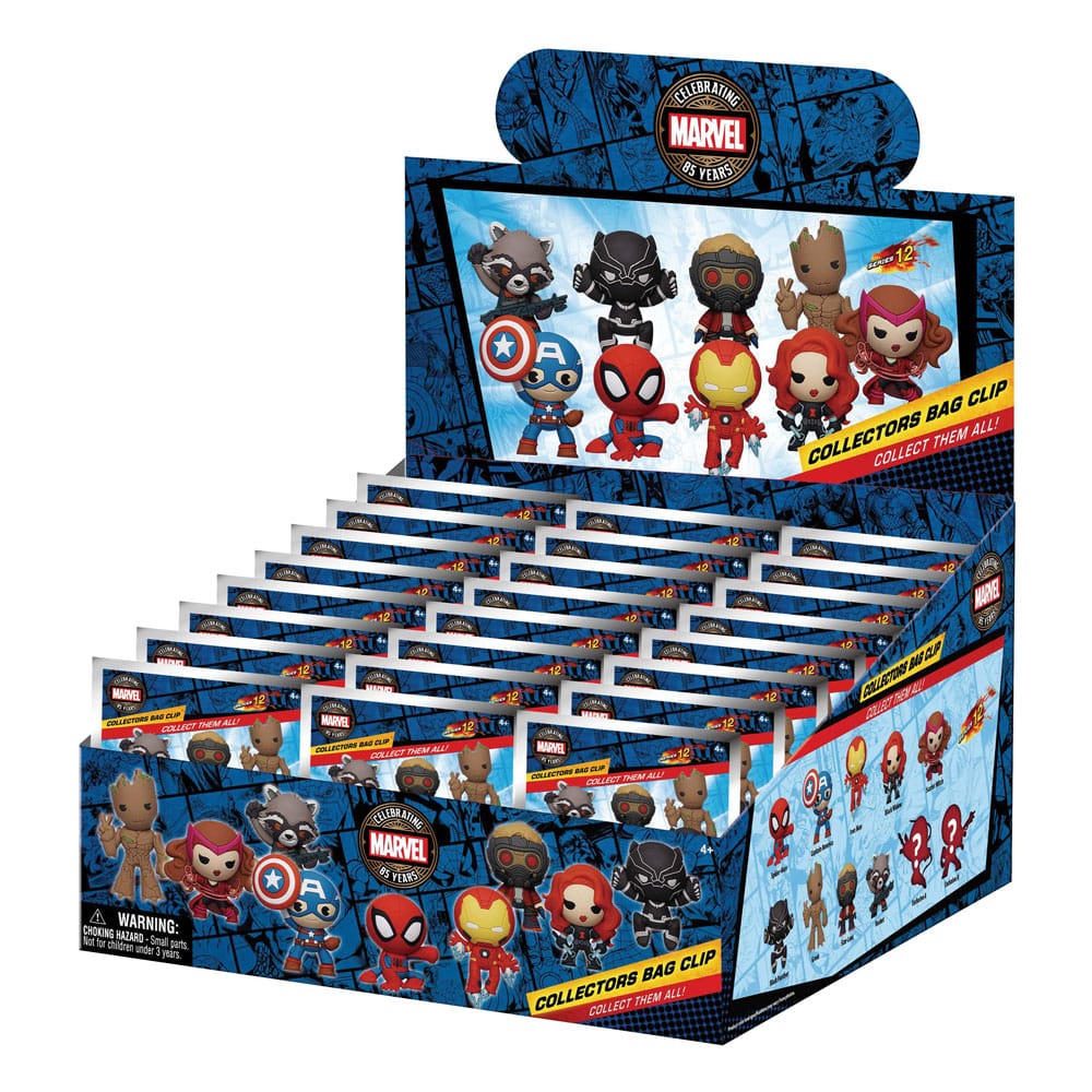 Marvel 3D PVC-Taschenanhänger 85th Core Comic Series 12 Display (24)         