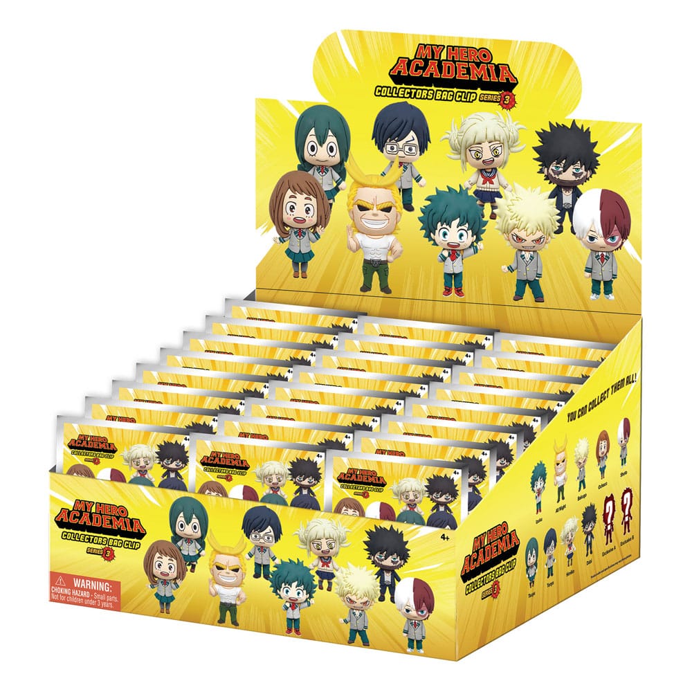 My Hero Academia 3D PVC-Taschenanhänger Series 3 Display (24)          