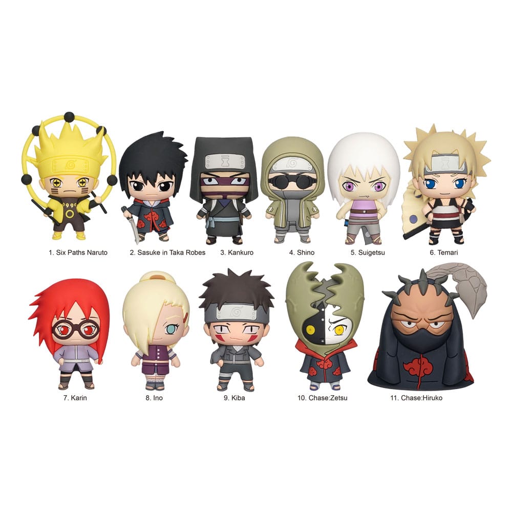 Naruto Shippuden 3D PVC-Taschenanhänger Series 4 Display (24)         