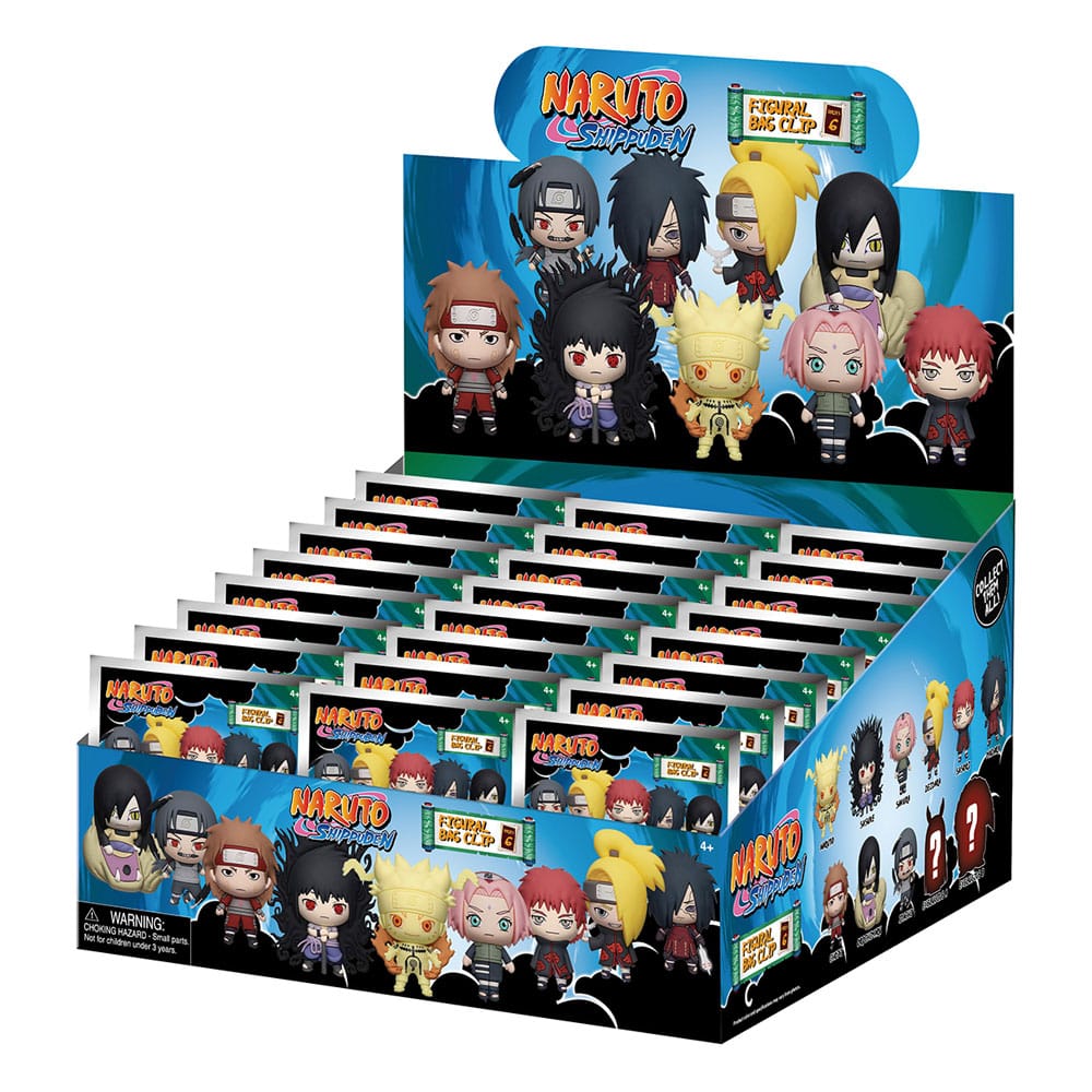 Naruto 3D PVC-Taschenanhänger Series 6 Display (24)      