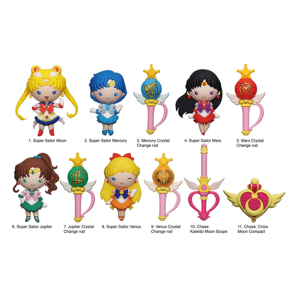 Sailor Moon 3D PVC-Taschenanhänger Series 7 Display (24)      