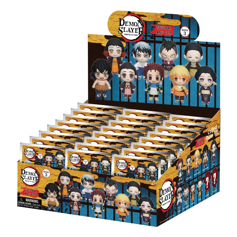 Demon Slayer: Kimetsu no Yaiba 3D PVC-Taschenanhänger Series 3 Display (24)       