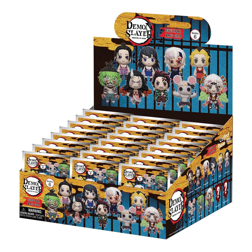 Demon Slayer: Kimetsu no Yaiba 3D PVC-Taschenanhänger Series 6 Display (24)      