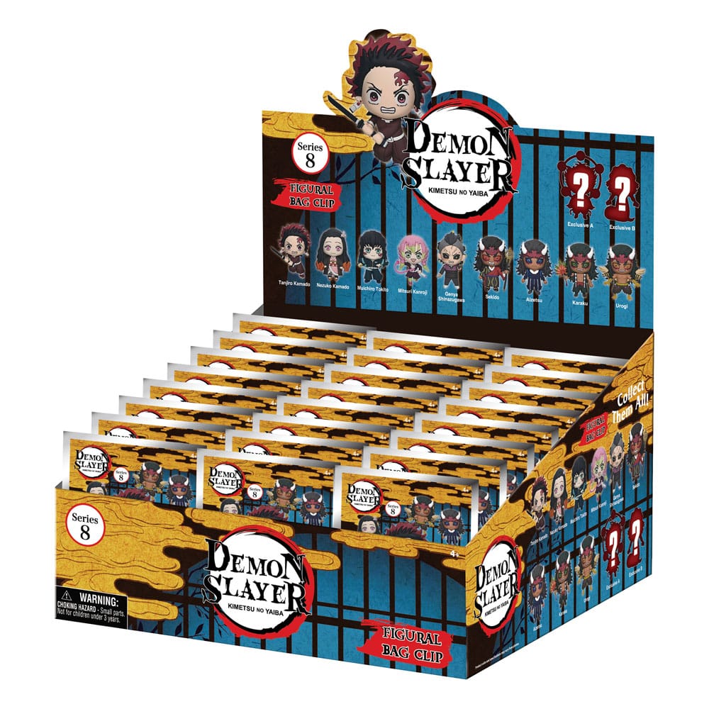 Demon Slayer Season 3 3D PVC-Taschenanhänger Serie 8 Display  (24)