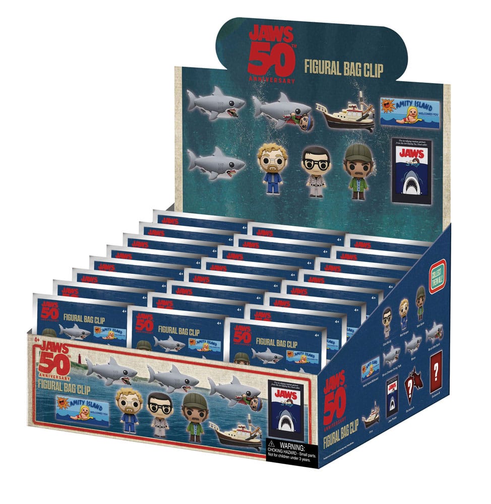 Der weiße Hai 3D PVC-Taschenanhänger 50th Anniversary Series 1 Display (24)
