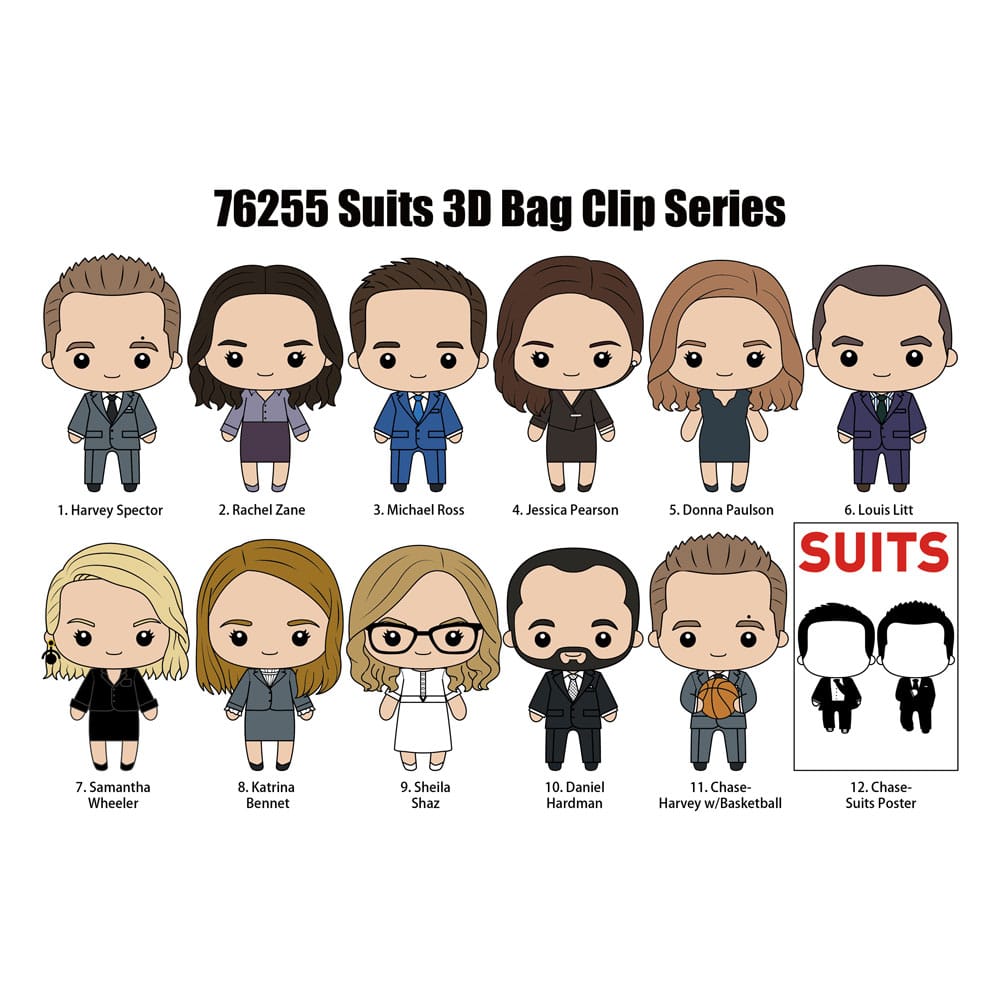 Suits 3D PVC-Taschenanhänger Series 1 Display (24)    