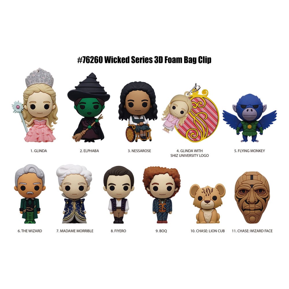 Wicked 3D PVC-Taschenanhänger Serie 1 Display  (24)