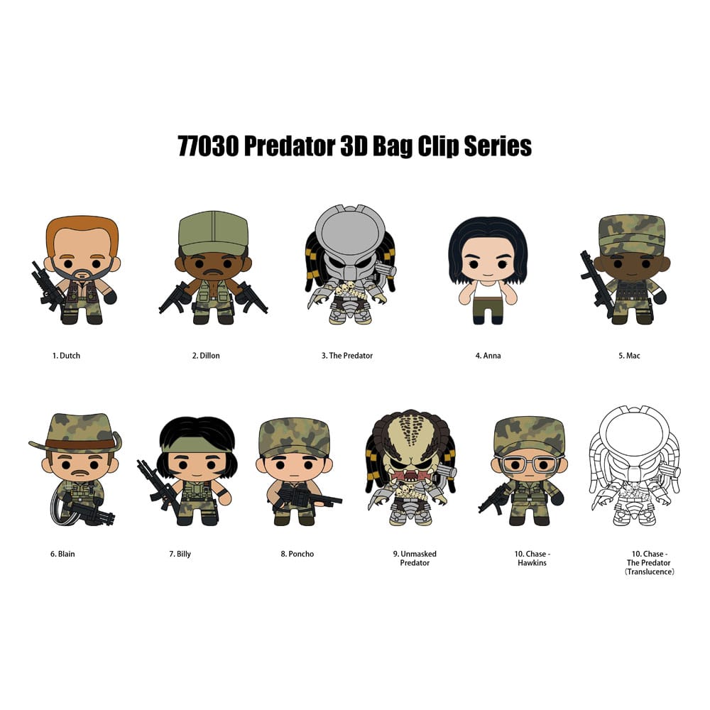 Predators 3D PVC-Taschenanhänger Serie 1 Display  (24)