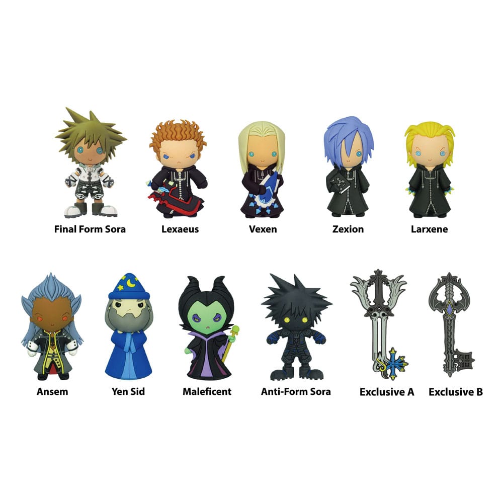 Kingdom Hearts PVC-Taschenanhänger Series 2 Display (24)