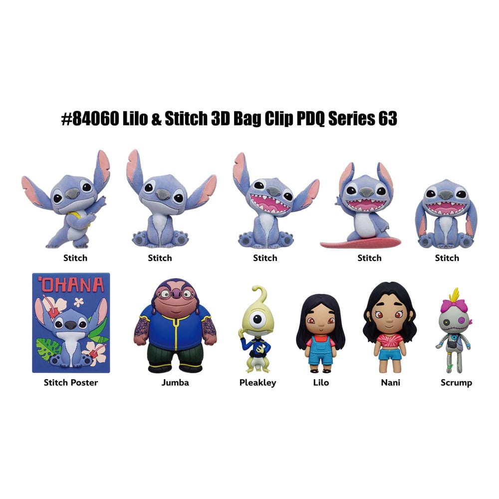 Lilo & Stitch Movie 3D PVC-Taschenanhänger Serie 63 Display (24)