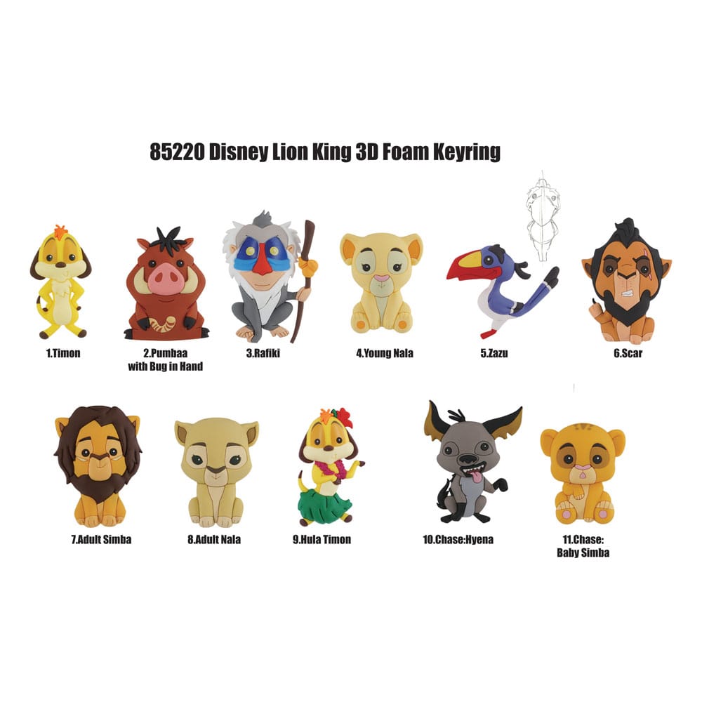 Disney 3D PVC-Taschenanhänger Display Lion King (24) 