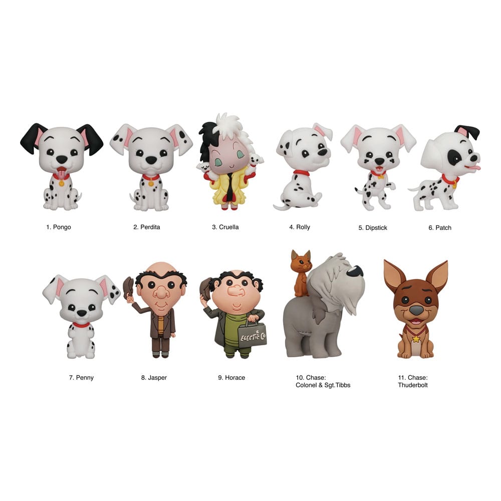 Disney 3D PVC-Taschenanhänger 101 Dalmatiner Series 33 Display (24)            
