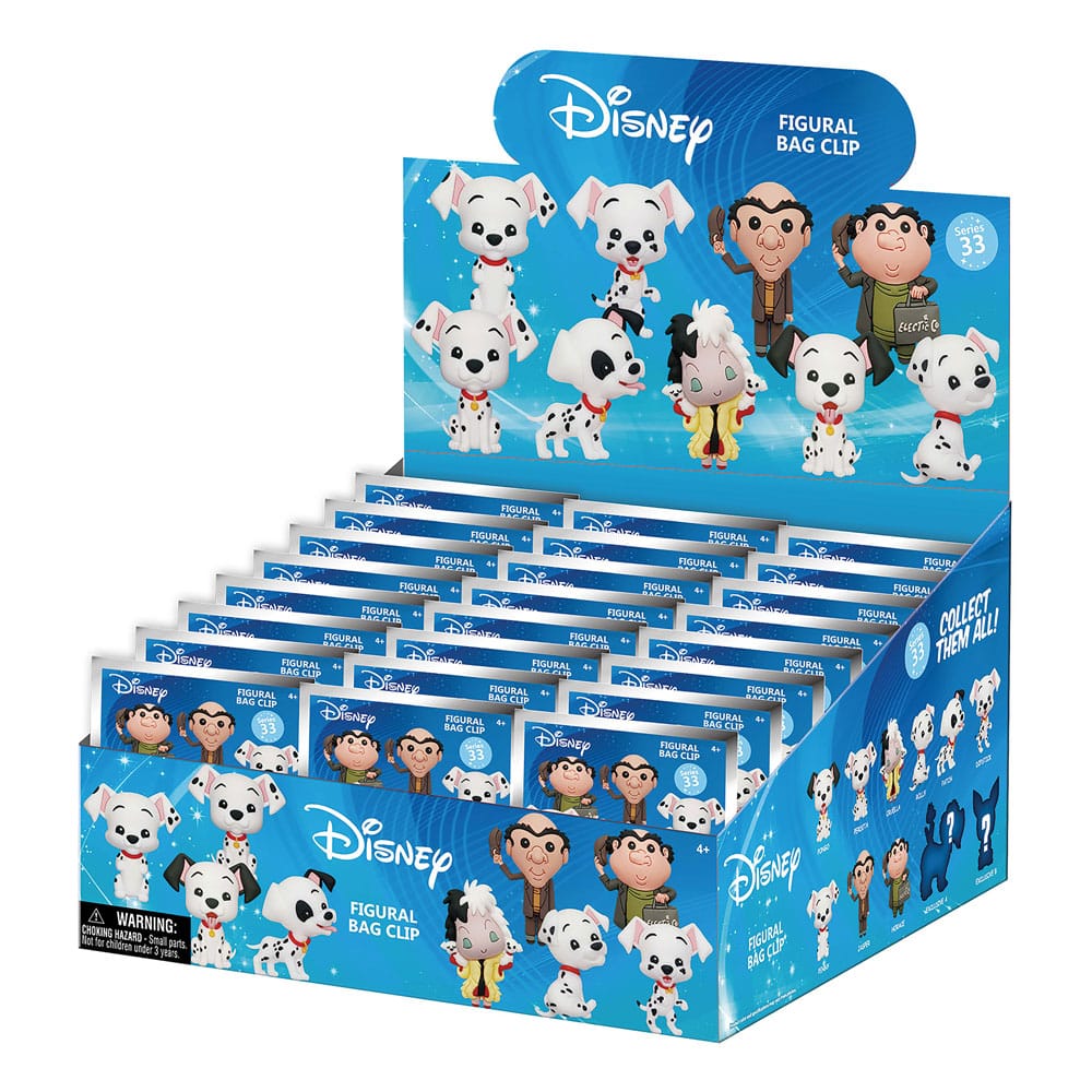 Disney 3D PVC-Taschenanhänger 101 Dalmatiner Series 33 Display (24)            
