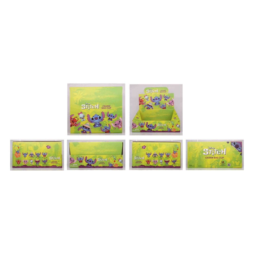 Lilo & Stitch 3D PVC-Taschenanhänger Stitch Charm Display (24)         
