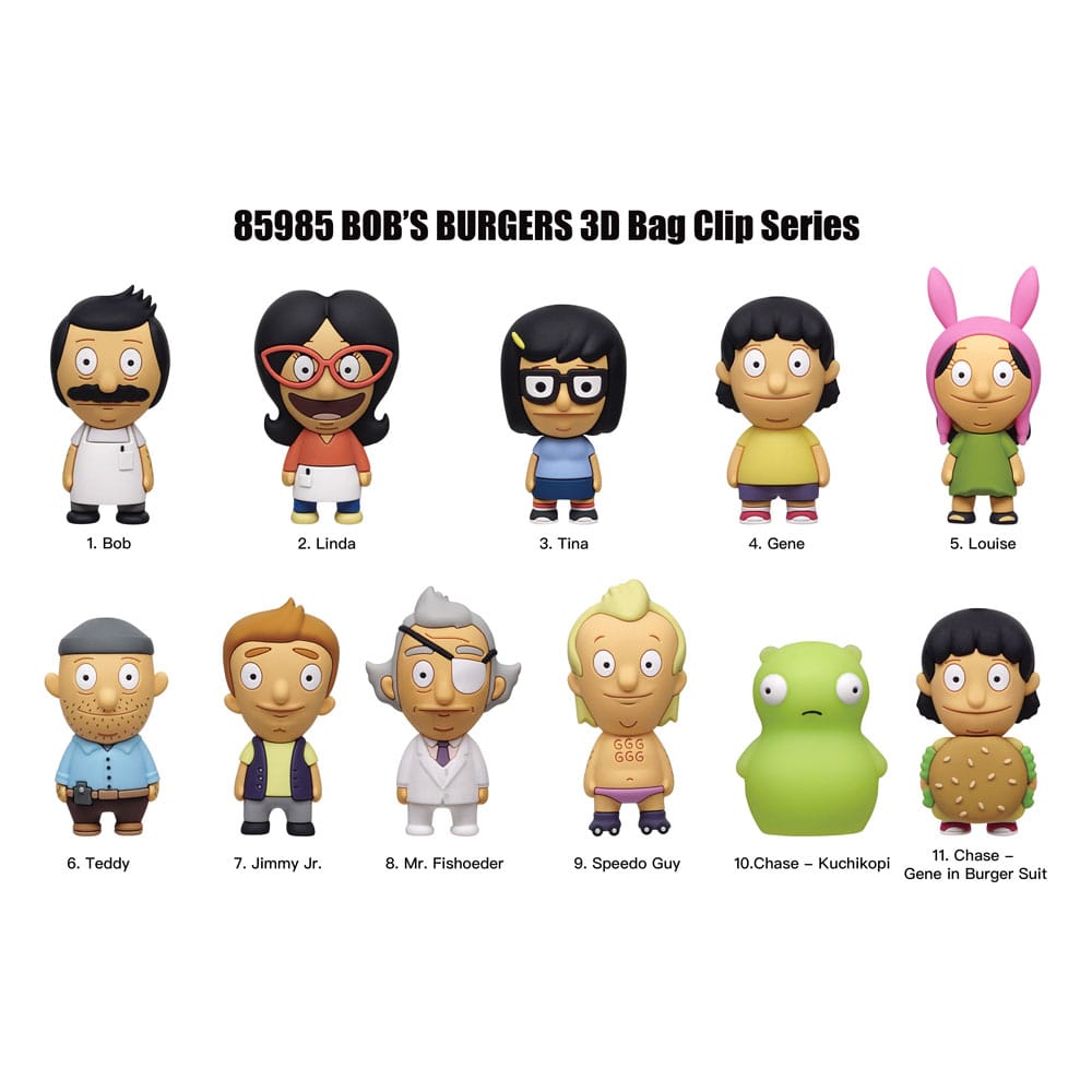 Bob's Burgers 3D PVC-Taschenanhänger Serie 1 Display  (24)