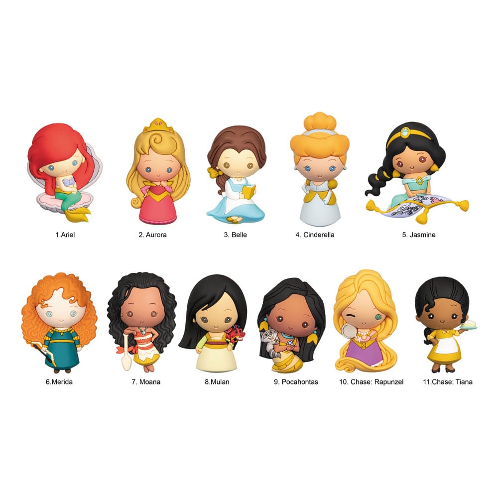 Disney 3D PVC-Taschenanhänger Ultimate Princess Series 31 Display (24)             