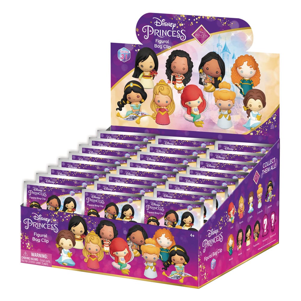 Disney 3D PVC-Taschenanhänger Ultimate Princess Series 31 Display (24)             
