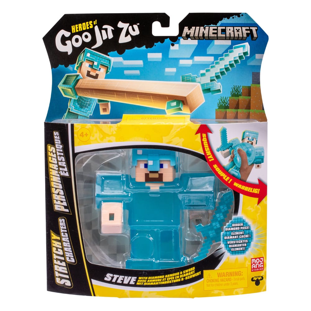 Minecraft Heroes of Goo Jit Zu Meteor Madness Dehnbare Figur Steve 12 cm      