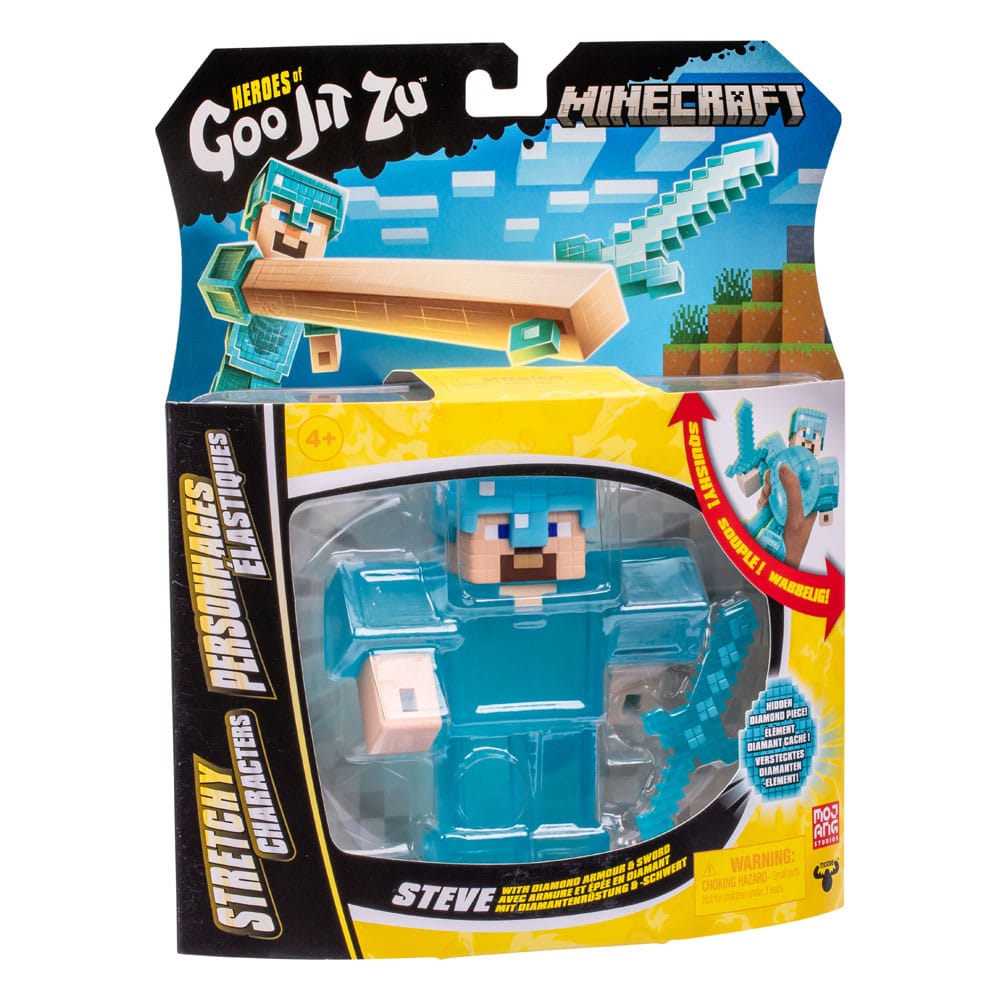 Minecraft Heroes of Goo Jit Zu Meteor Madness Dehnbare Figur Steve 12 cm      