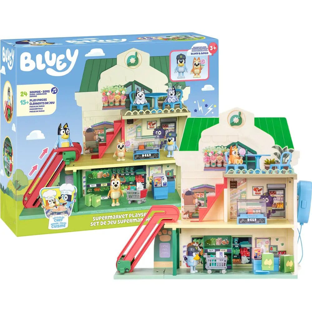 Bluey Minifiguren Spielset Bluey Let's Play Chef Supermarkt 