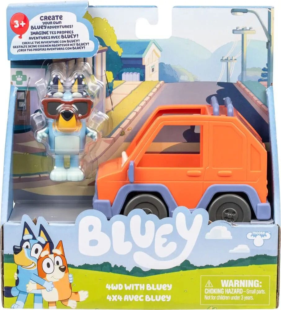 Bluey Minifiguren Spielset Bluey & 4WD Auto