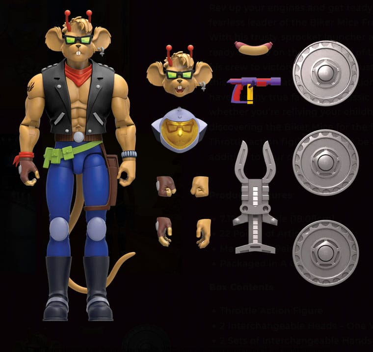 Biker Mice From Mars Actionfigur Throttle 18 cm