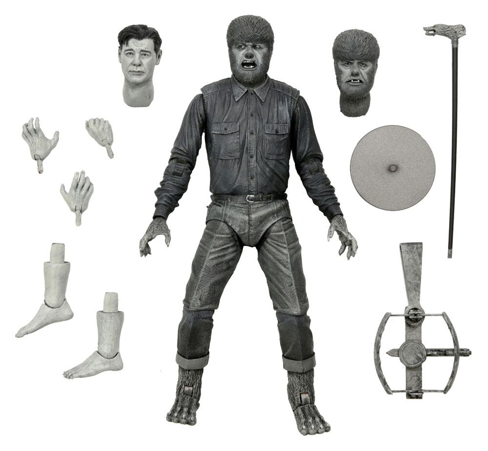 Universal Monsters Actionfigur Ultimate The Wolf Man (Black & White) 18 cm