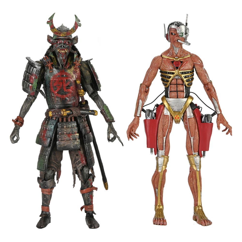 Iron Maiden Future Past World Tour Ultimate Actionfiguren 2er-Pack Senjutsu Eddie and Somewhere in Time Eddie 18 cm