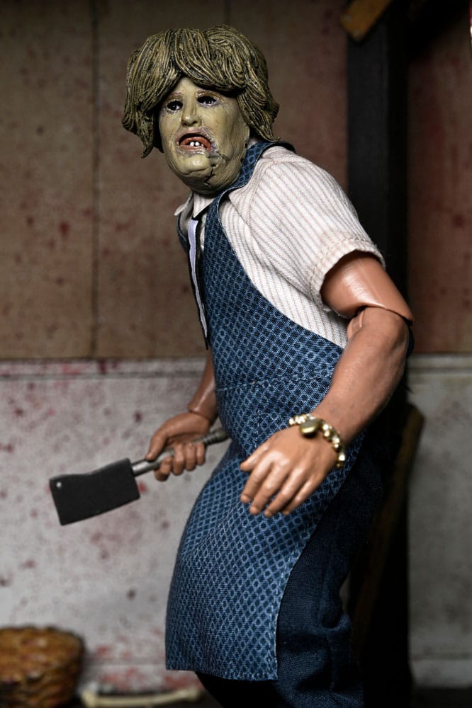 Texas Chainsaw Massacre Clothed Actionfigur Leatherface with Old Lady Mask 20 cm        