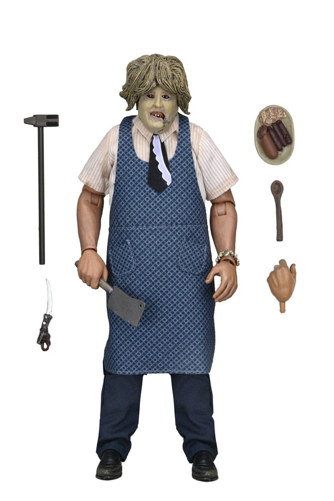 Texas Chainsaw Massacre Clothed Actionfigur Leatherface with Old Lady Mask 20 cm        