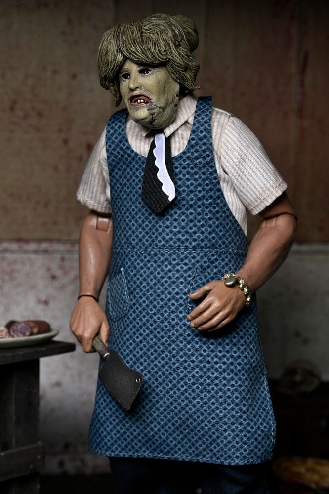 Texas Chainsaw Massacre Clothed Actionfigur Leatherface with Old Lady Mask 20 cm        